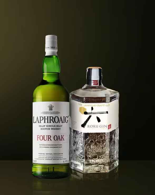 Laphroaig Four Oak 100cl & Roku Japanese Gin Select Ed 43% 100cl